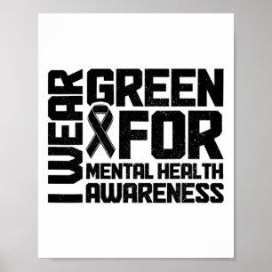 Poster Visto Verde Para Sensibilização Para A Saúde Menta