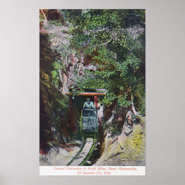 Póster Visualização da entrada do túnel de saída menor pa (Frente)