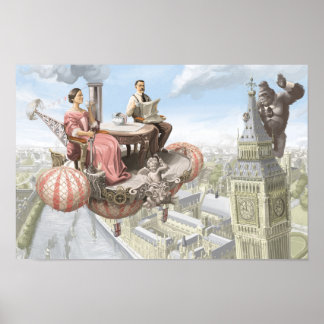 POSTER VISUALIZAÇÃO DO AR PUNK DE VAPOR