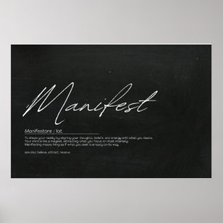 Poster Visualizar, Criar, Manifesto: Arte Inspiradora