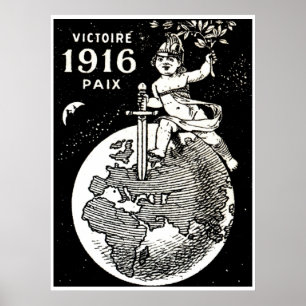 Póster Vitória do francês de WWI