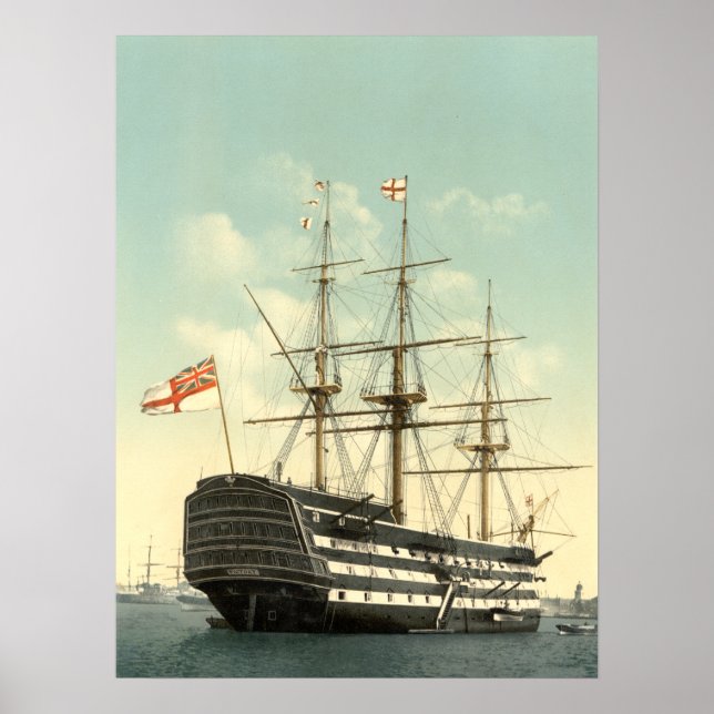 Póster Vitória do HMS de Nelson (Frente)
