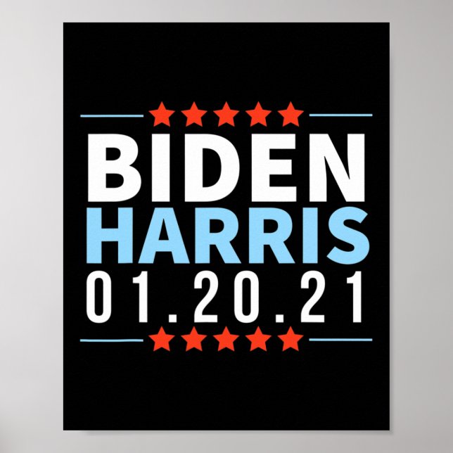 Poster Vitória Eleitoral de Biden Harris Janeiro de 2021  (Frente)