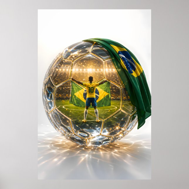 Poster Vitória Esfera Dourada Brasil – Arte do Futebol El (Frente)