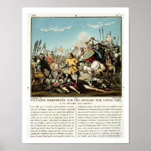 Póster Vitória ganhada sobre o inglês por Louis VIII (1