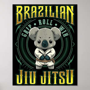 Poster Vitória no Rolamento de Pegada BJJ - Jiu Jitsu de