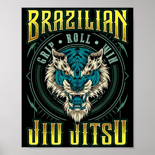 Poster Vitória no Rolamento de Pegada de Jiu Jitsu - Cabe (Frente)
