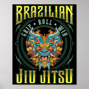 Poster Vitória no Rolamento de Pegada de Jiu Jitsu - Foo
