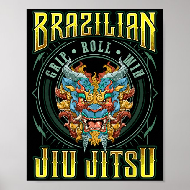 Poster Vitória no Rolamento de Pegada de Jiu Jitsu - Foo  (Frente)