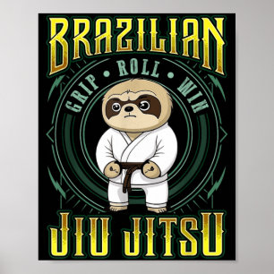 Poster Vitória no Rolamento de Pegada de Jiu Jitsu - Preg