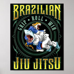 Poster Vitória no Rolamento de Pegada de Jiu Jitsu - Tuba