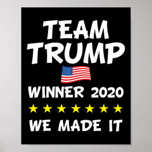 Poster Vitória Trump Presidente Celebração Eleitoral