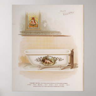 Poster Vitoriana Cura, Vitória, Bathtub Cherub, Dourada