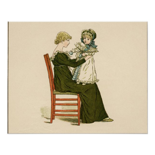 Póster Vitoriano Baby Greenaway Mãe (Frente)