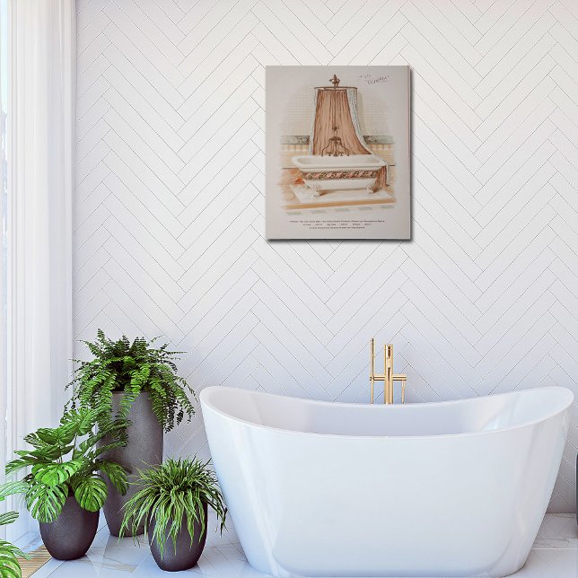 Poster Vitoriano Bonito, Banheira de Banheira Rosa (Criador carregado)