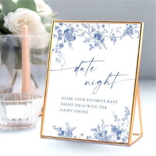 Poster Vitoriano Dusty Blue French Garden Ideia Noturna