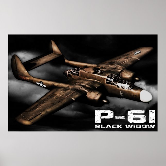 Póster Viúva Preta P-61 (Frente)