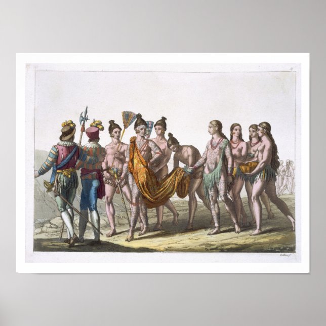 Póster Viúvas Nativas Americanas Aproximam-se do Chefe de (Frente)