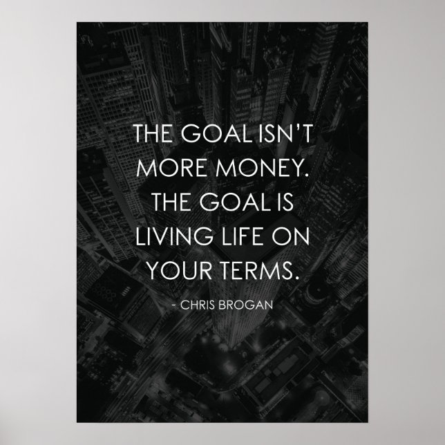 Poster Viva A Vida Nos Seus Termos (Frente)