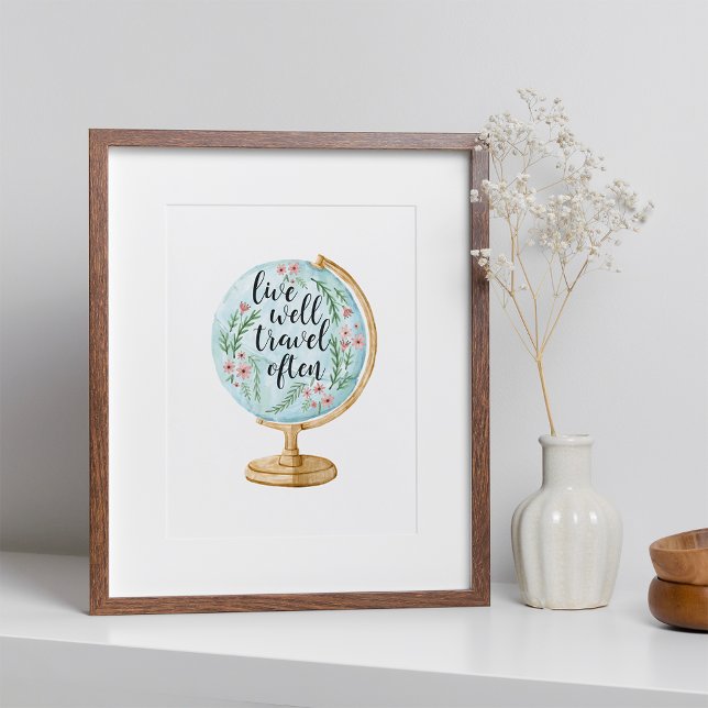 Poster Viva bem, Viagem frequentemente (Criador carregado)