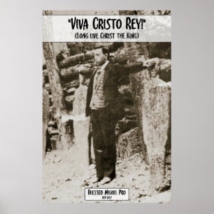 Poster Viva Cristo Rey - Miguel pro