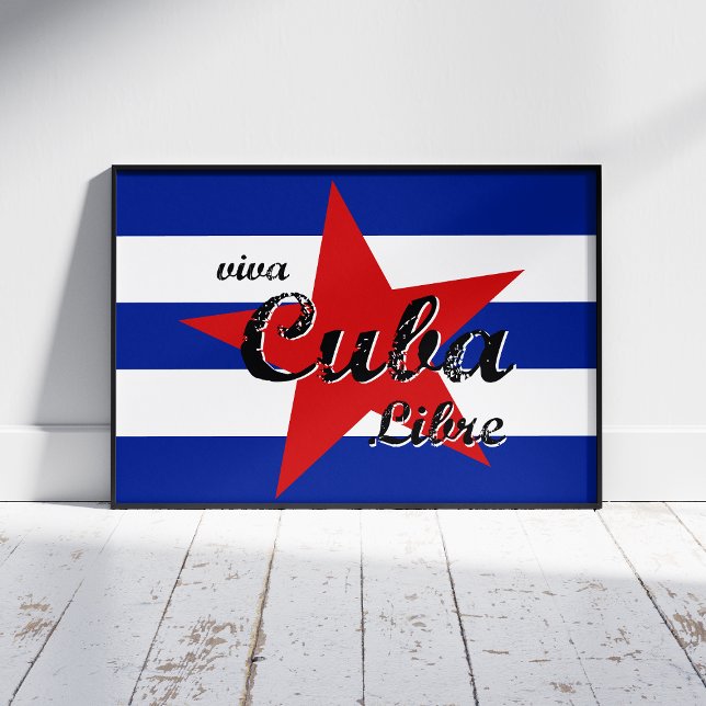 Poster Viva Cuba Libre, Havana, Fidel Castro, Che Guevara (Criador carregado)