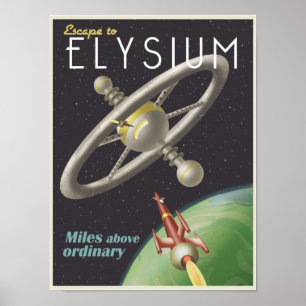 Póster Viva em uma estação espacial
