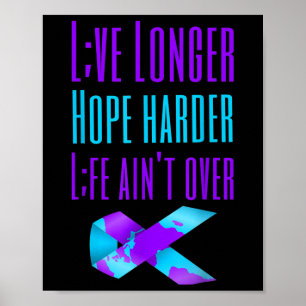 Poster Viva mais esperanças mais difíceis de viver sobre 