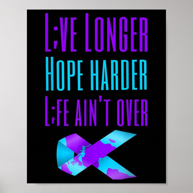 Poster Viva mais esperanças mais difíceis de viver sobre  (Frente)