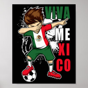 Poster Viva México Camisa Futebol Menino Dia da Independê