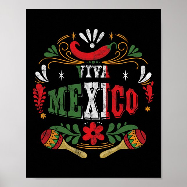 Poster Viva México Fiesta Cinco De Mayo (Frente)