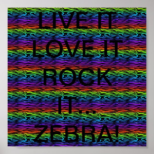 POSTER VIVA-O... AMO-O... ROCK-LO! (ZEBRA) (Frente)