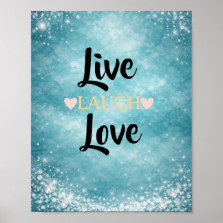 Poster Viva, Ria Amor Citação Inspiradora