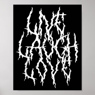 Poster Viva Ria Amor Engraçado Paródia de Heavy Black Met