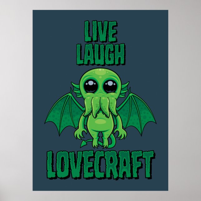Poster Viva Ria Lovecraft Cthulhu Fofo (Frente)