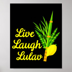 Poster Viva Ria Lulav Etrog Feliz Sukkot Judaico Sukkah
