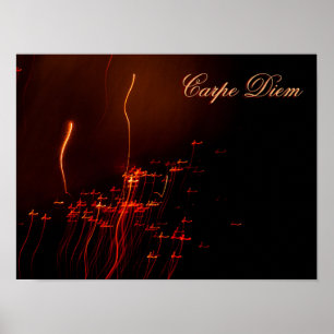 Poster Viva sua vida cintilante como um fogos de artifíc