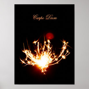 Poster Viva sua vida cintilante como um fogos de artifíc