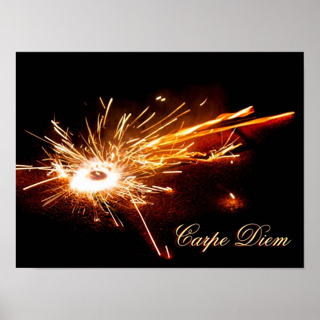 Poster Viva sua vida cintilante como um fogos de artifíci (Frente)