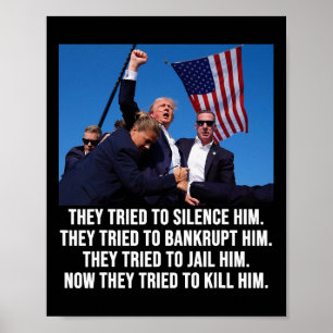 Poster Vive Donald Trump Mug Shot - Nunca se renda