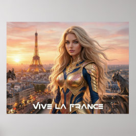 POSTER VIVE LA FRANCE - PARIS