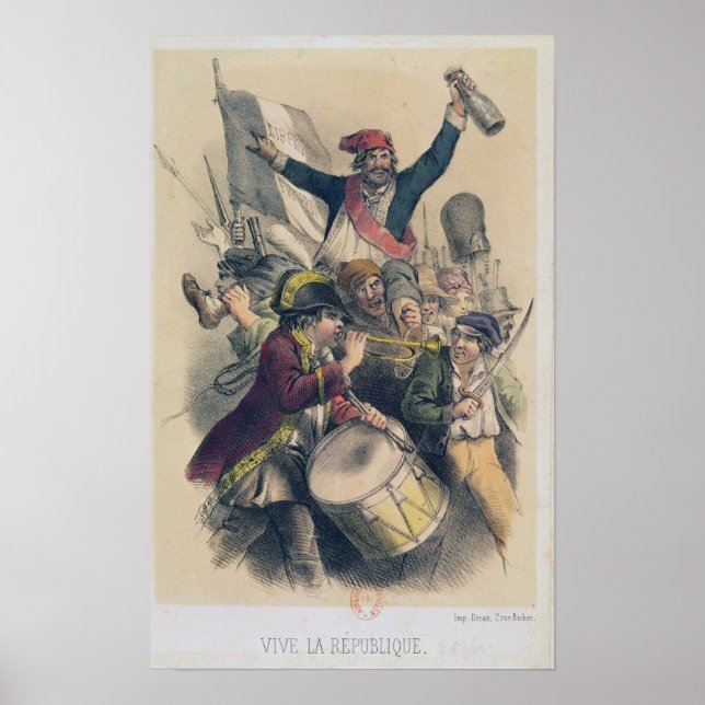 Póster Vive la Republique, 1848 (Frente)