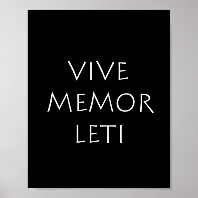 Poster Vive memor leti (Frente)