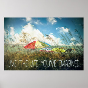 Póster Vive o poster/impressão da vida