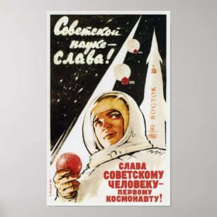 Poster Vive por muito tempo o homem soviético - primeiro