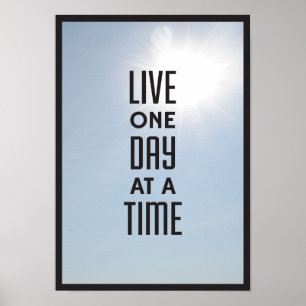 Poster Vive um dia de cada vez