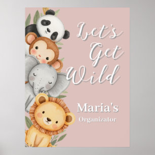 Poster viveiro selvagem selvagem de safari