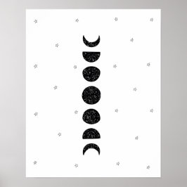 Poster Viveiros modernos das fases da lua escandalosa