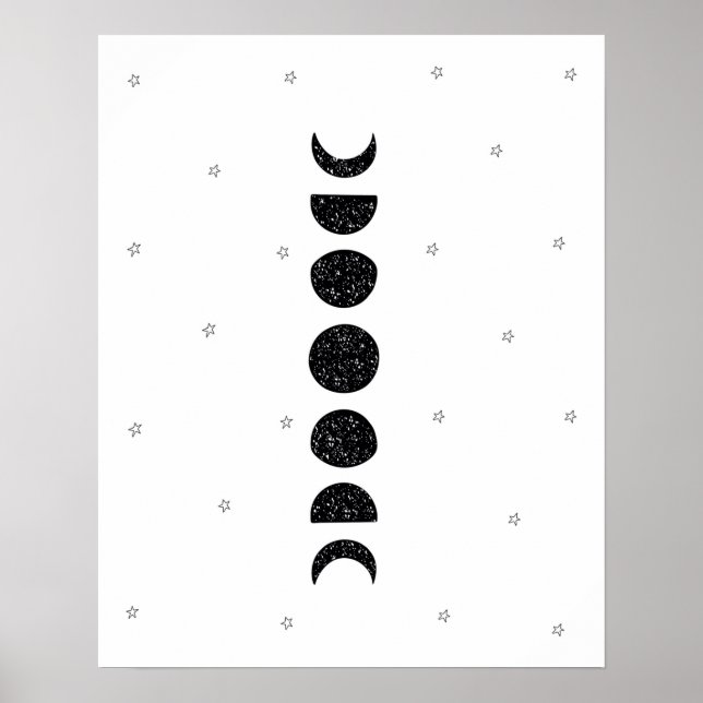 Poster Viveiros modernos das fases da lua escandalosa (Frente)