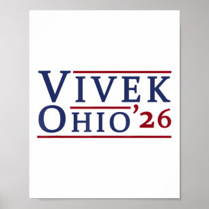 Poster Vivek Ramaswamy Para Governador De Ohio 2026 Vivek